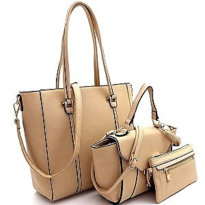 Classy Leatherette 3Piece Bag Set