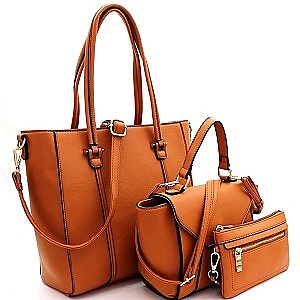 Classy Leatherette 3Piece Bag Set