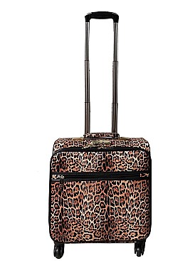 LEOPARD PRINT ROLLING TRAVEL LUGGAGE BAG