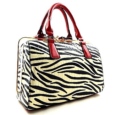 Zebra Print Design Slide-Lock Purse -RESTOCKED