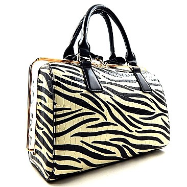 Zebra Print Design Slide-Lock Purse -RESTOCKED