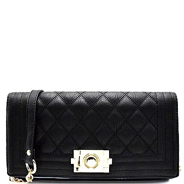 AS1028-LP Classic Quilted Clutch Cross Body