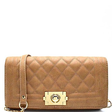 AS1028-LP Classic Quilted Clutch Cross Body