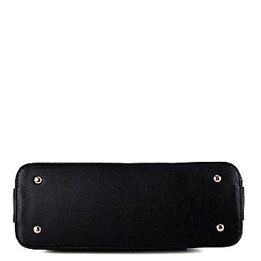 SWANK TWO TONE DOME SATCHEL