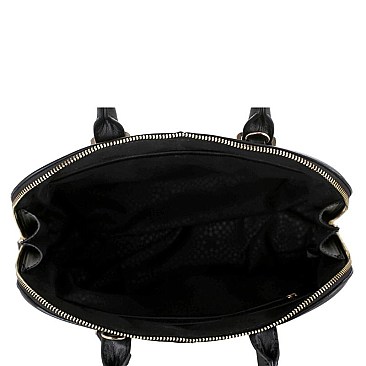 SWANK TWO TONE DOME SATCHEL