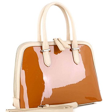 SWANK TWO TONE DOME SATCHEL