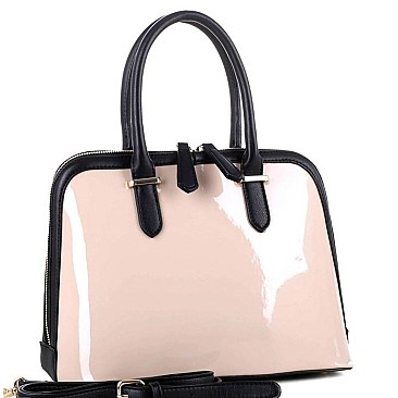SWANK TWO TONE DOME SATCHEL