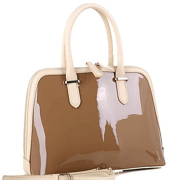 SWANK TWO TONE DOME SATCHEL