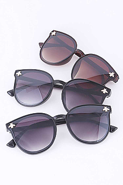 Pack of 12 Bee Accent Cat Eye Fashion Sunglasses