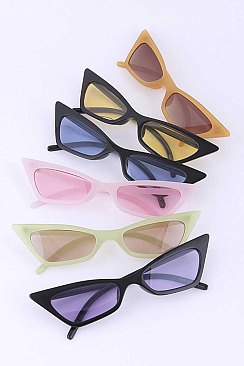 Pack of 12 Cat Eye Retro Sunglasses Set