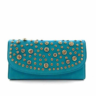 Rhinestone Decorated Wallet