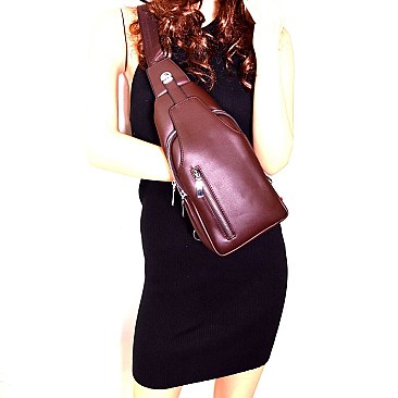 Unisex Multi-Pocket Organizer Cross Body Sling Bag  MH-B10-1061