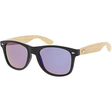 Pack of 12 Wood Frame Fashion Sunglasses