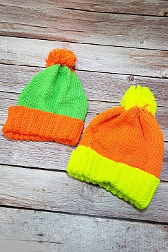 A dozen(12 units) assorted neon beanies as one pack