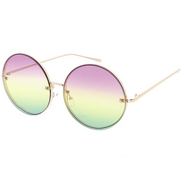 Pack of 12 Colorful Circle Design Sunglasses