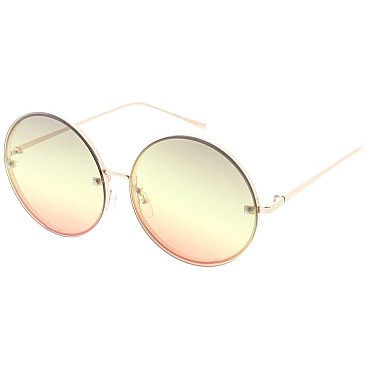 Pack of 12 Colorful Circle Design Sunglasses