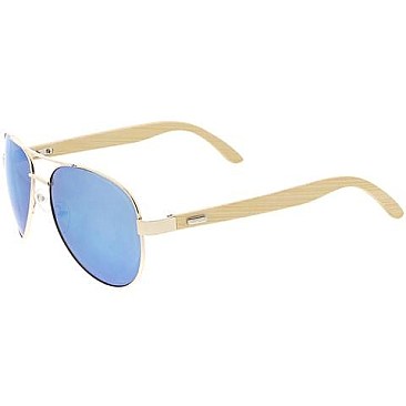 Pack of 12 Wood Frame Aviator