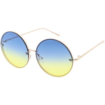 Pack of 12 Colorful Circle Design Sunglasses