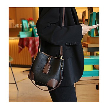 Genuine Leather Hobo Shoulder Handbag