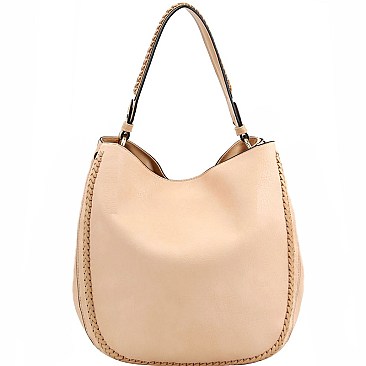 Quality Braid Accent Bucket Hobo MH-BAD0007