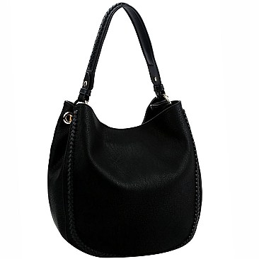 Quality Braid Accent Bucket Hobo MH-BAD0007