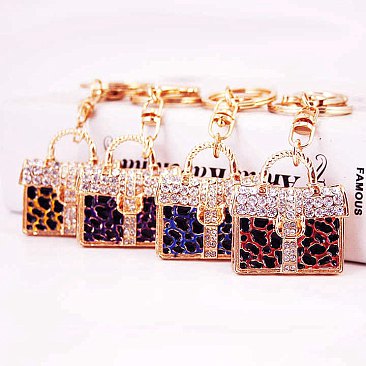 Handbag Shape Rhinetone Keychain