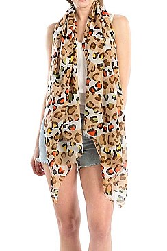 PRINTED CHEETAH SCARF