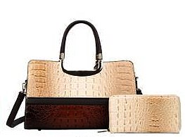2 In 1 Crocodile Satchel Wallet Set - High Quality