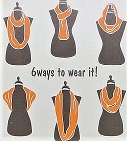 Pack of 6 Infinity Jersey Scarves - Four Season