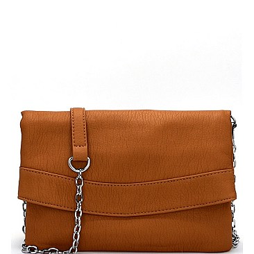 Chain Soft Flap Clutch Cross Body