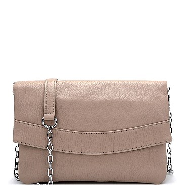 Chain Soft Flap Clutch Cross Body