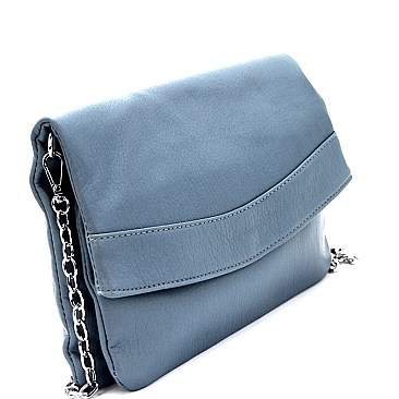 Chain Soft Flap Clutch Cross Body