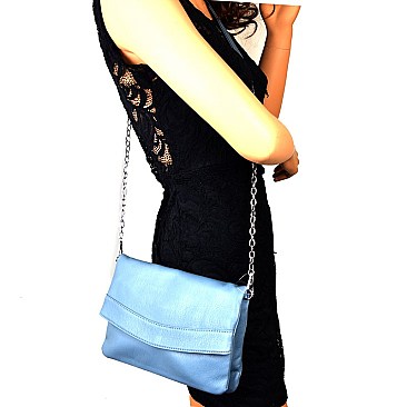 Chain Soft Flap Clutch Cross Body