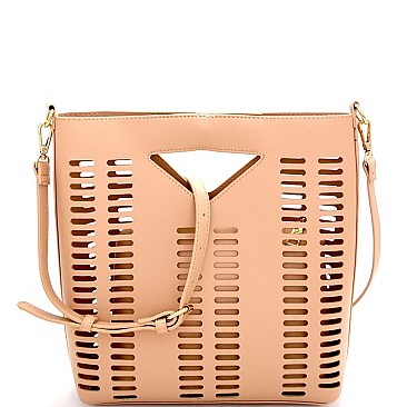 BGT2971-LP Myztique Laser-Cut 2 in 1 Satchel Shoulder Bag