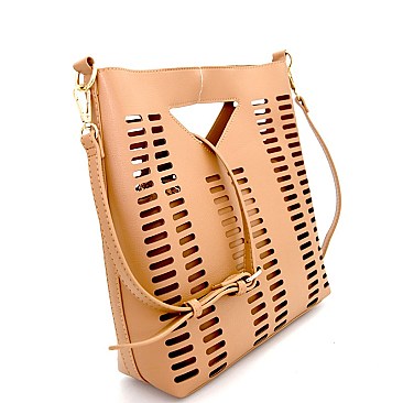 BGT2971-LP Myztique Laser-Cut 2 in 1 Satchel Shoulder Bag