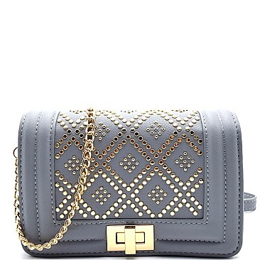 BGT33501-LP Miztique Stud Accent Small Shoulder Bag