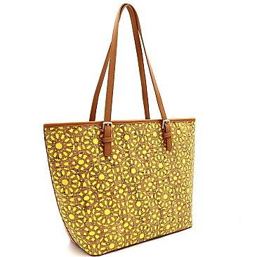 Mixed-Material Laser-Cut Cork Shopper Tote