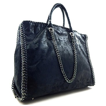 Light-weight Over sized Chain Tote Bag