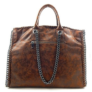 Light-weight Over sized Chain Tote Bag