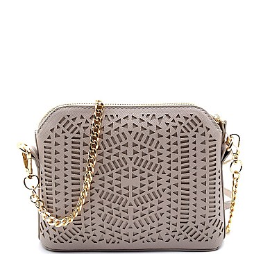 BGW45942-LP Madison West Laser-cut Semi-dome Cross Body