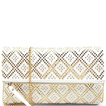 BGW48508-LP Madison West Stud Accent Fold-Over Clutch