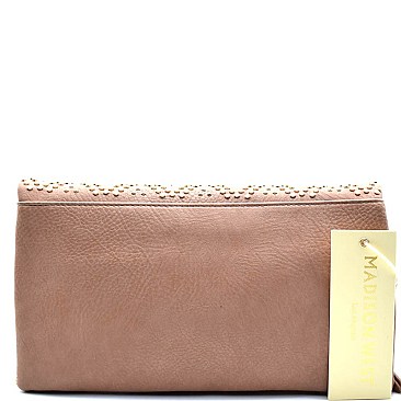 BGW48508-LP Madison West Stud Accent Fold-Over Clutch