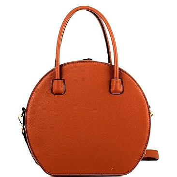 Woven Straw Mixed-Material Round Satchel MH-BJ4126