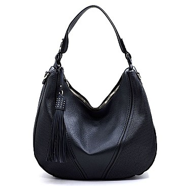 Laser Cut Printed Shoulder Bag Hobo
