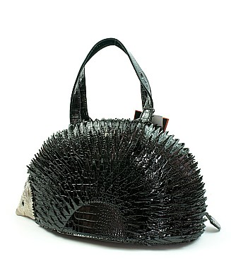 Porcupine in Hand Handbag