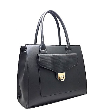 Classy Front Pocket Satchel Handbag