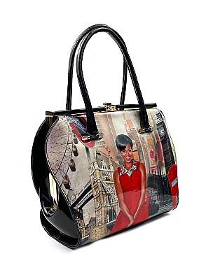 QUALITY METAL FRAME MICHELLE OBAMA SATCHEL