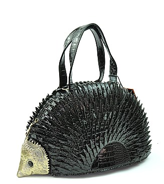 Porcupine in Hand Handbag