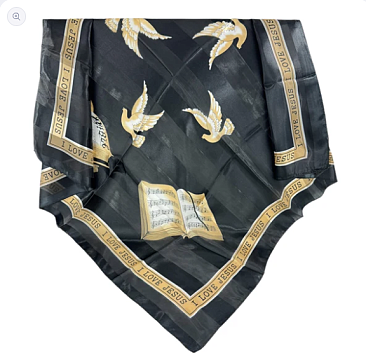 Holy Bible I Love Jesus Christian Logo Print Scarf