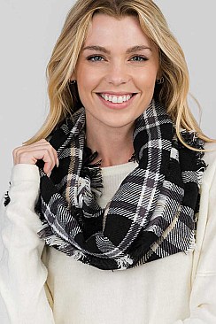 Pack of 12 Everyday Plaid Infinity Scarves